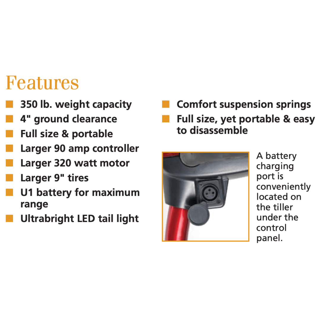 4 wheel heavy duty scooter features