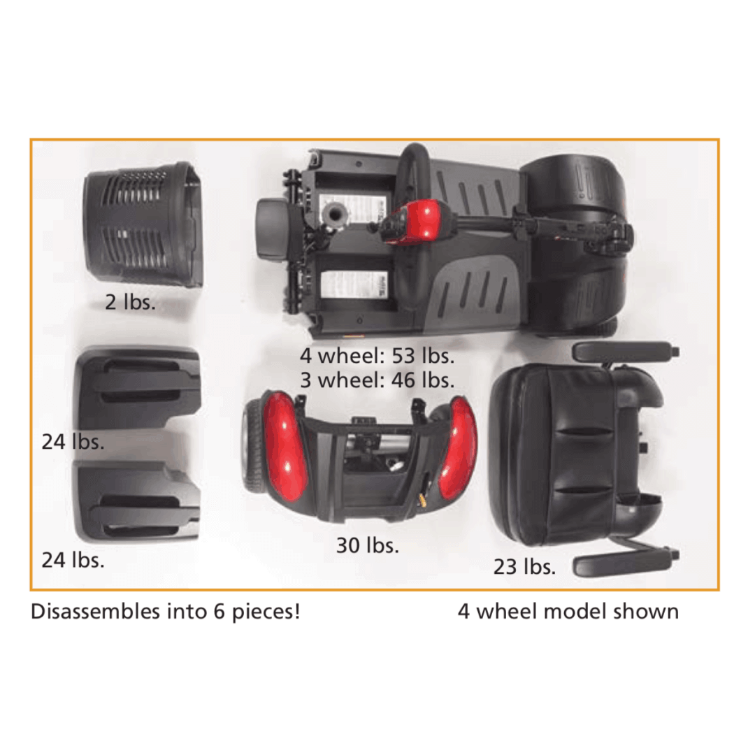 4 wheel heavy duty scooter parts