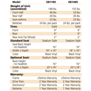 4 wheel heavy duty scooter specifications