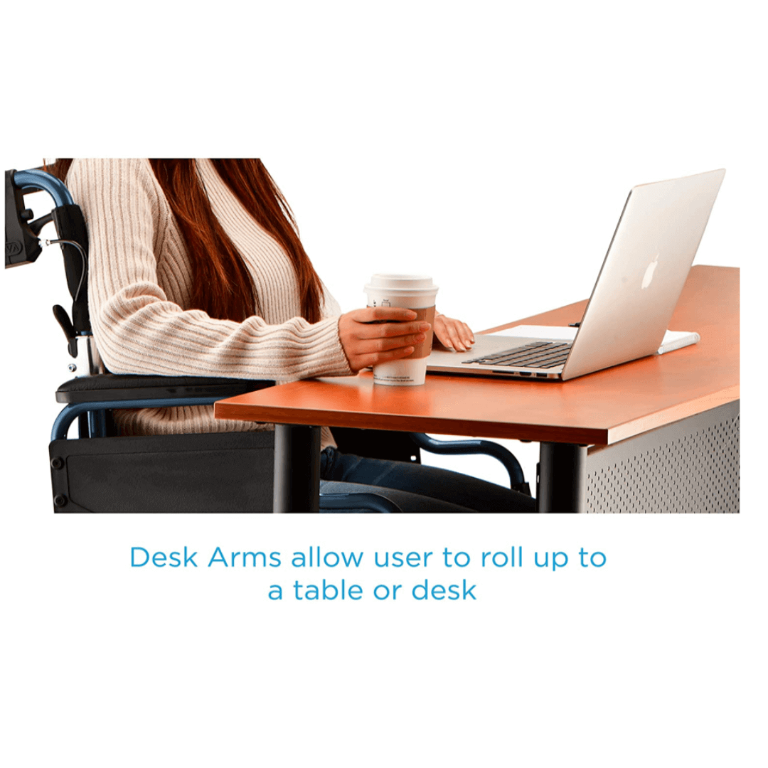 Bariatric Transport Chair desk arms feature