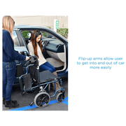 Bariatric Transport Chair flip-up arms feature