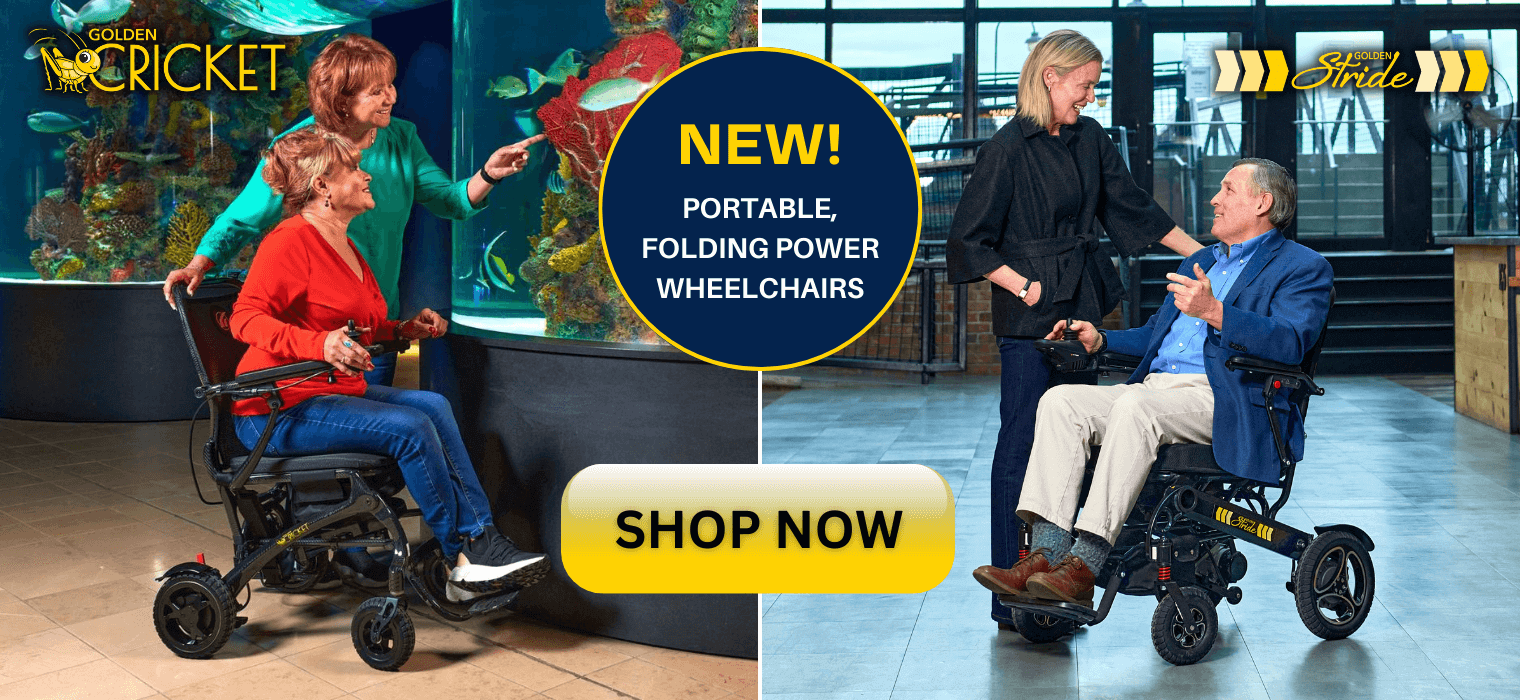 Golden Cricket and Golden Stride Power Wheelchairs