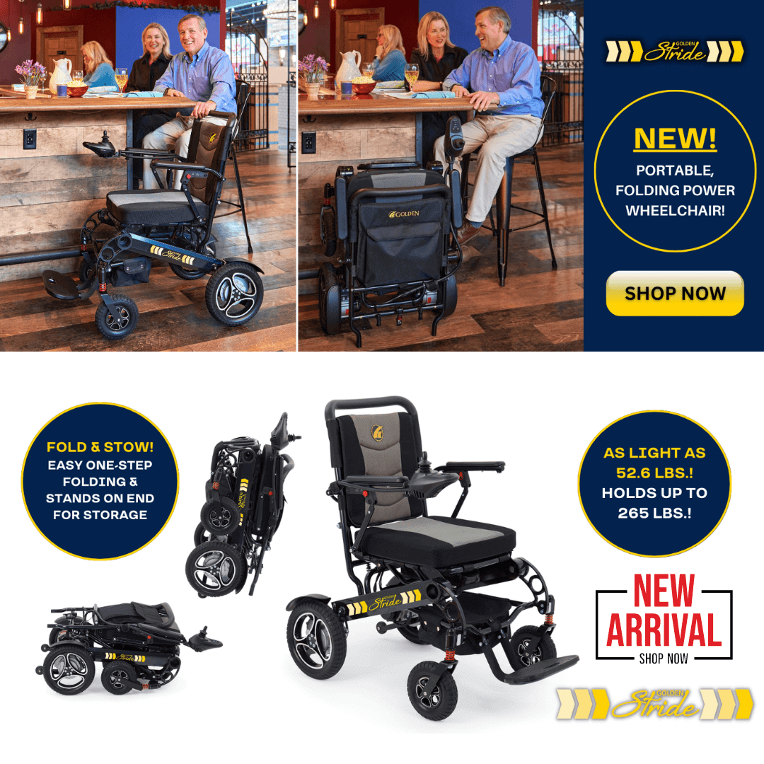 Golden Stride - Aluminum Foldable Travel Power Wheelchair