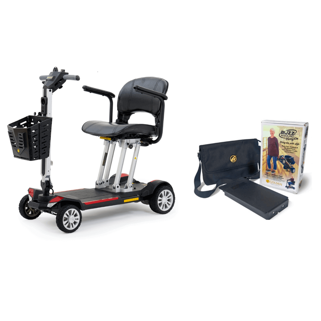 Golden Tech Buzzaround Carry-On Folding Travel Scooter with Travel Battery 2