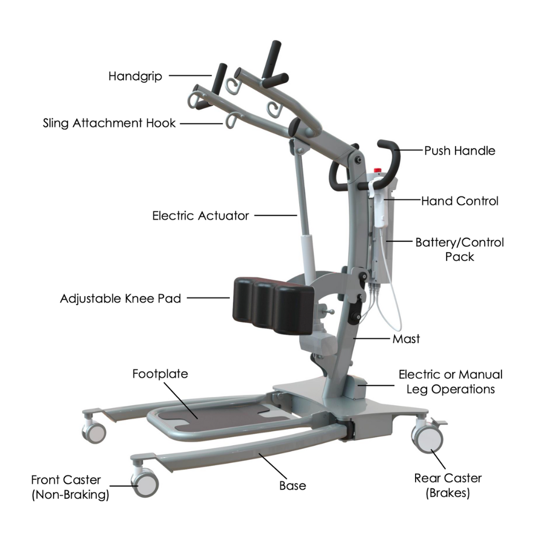 Drive Medical Sit-To-Stand Bariatric Electric Patient Lift with LCD Screen