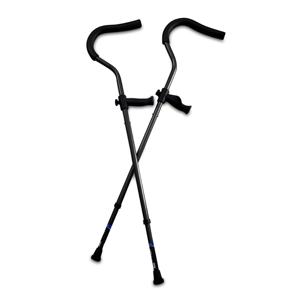 Millennial Medical Freedom Life Crutch with Ergonomic Handles & Articulating Tips - Fits Up to 6'0"