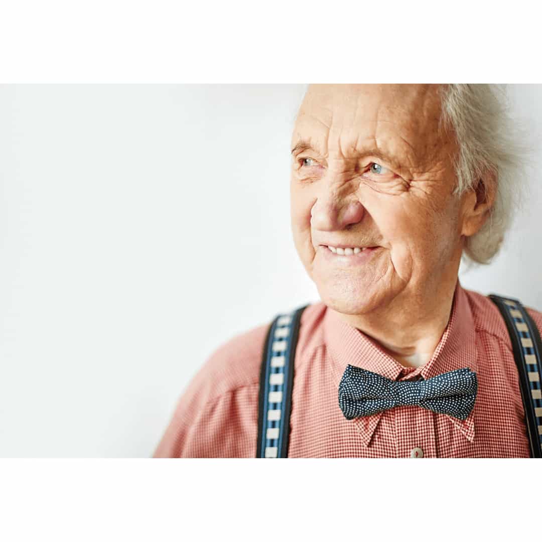 Senior man smiling with Easy Denture 2