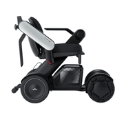 WHILL Model C2 Personal EV Smart Electric Vehicle - Intelligent Power Chair white with armrest lifted
