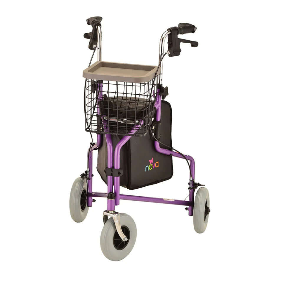 3-Wheel Rollator purple