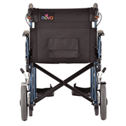 Bariatric Transport Chair blue rear view