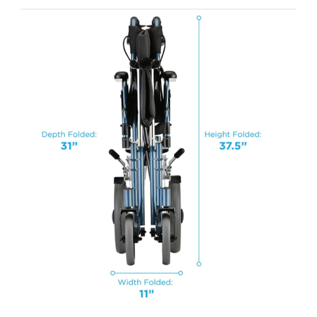 Bariatric Transport Chair folded dimensions