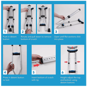 Carex Folding Travel Crutches assembly instructions