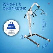 Electronic Patient Lift weight and dimensions