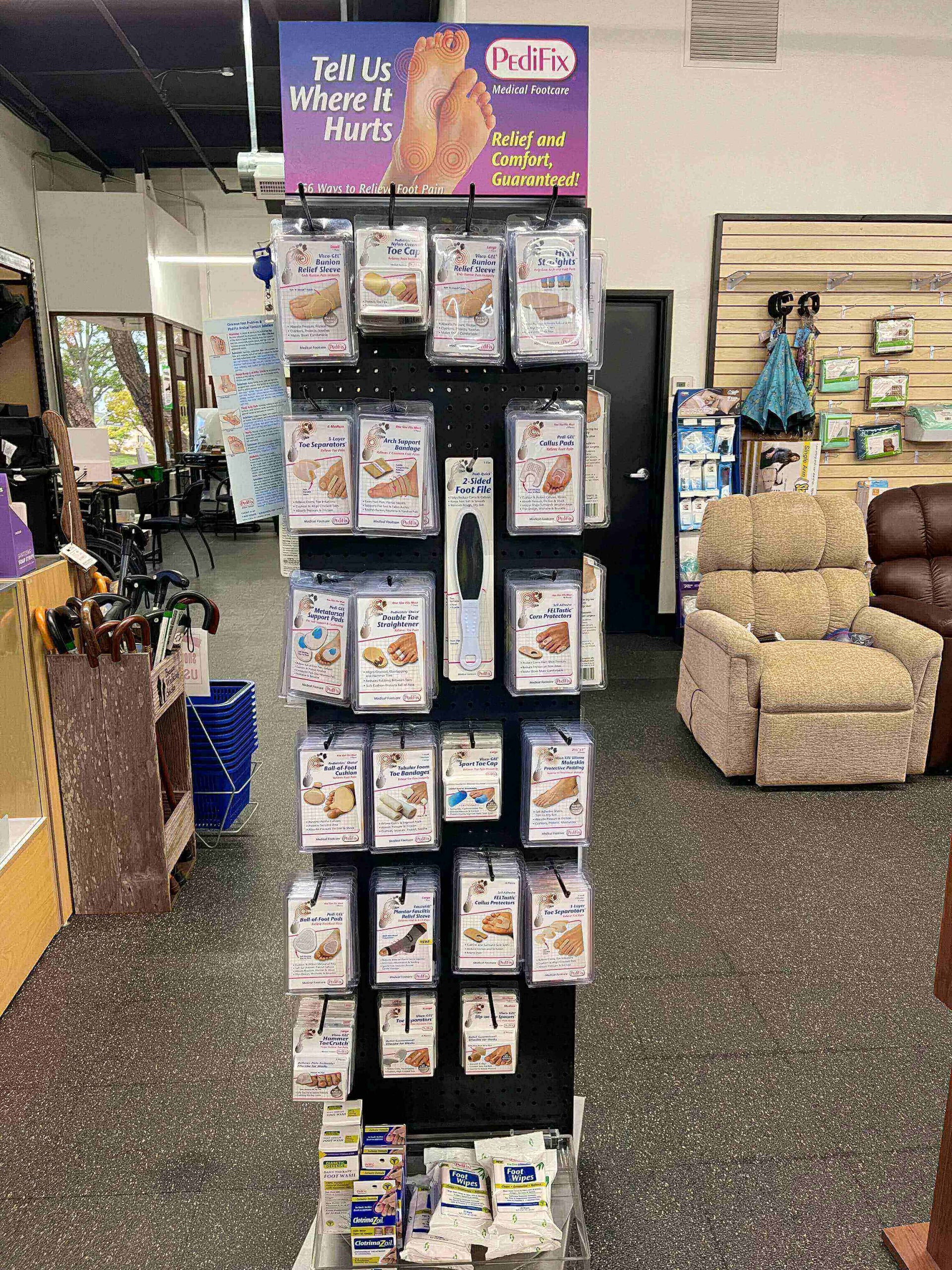 Footcare products in store