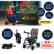 Golden Tech Cricket Carbon Fiber Foldable Travel Power Wheelchair features