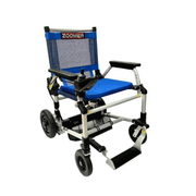 Journey Zoomer Chair Portable Lightweight Power Wheelchair blue