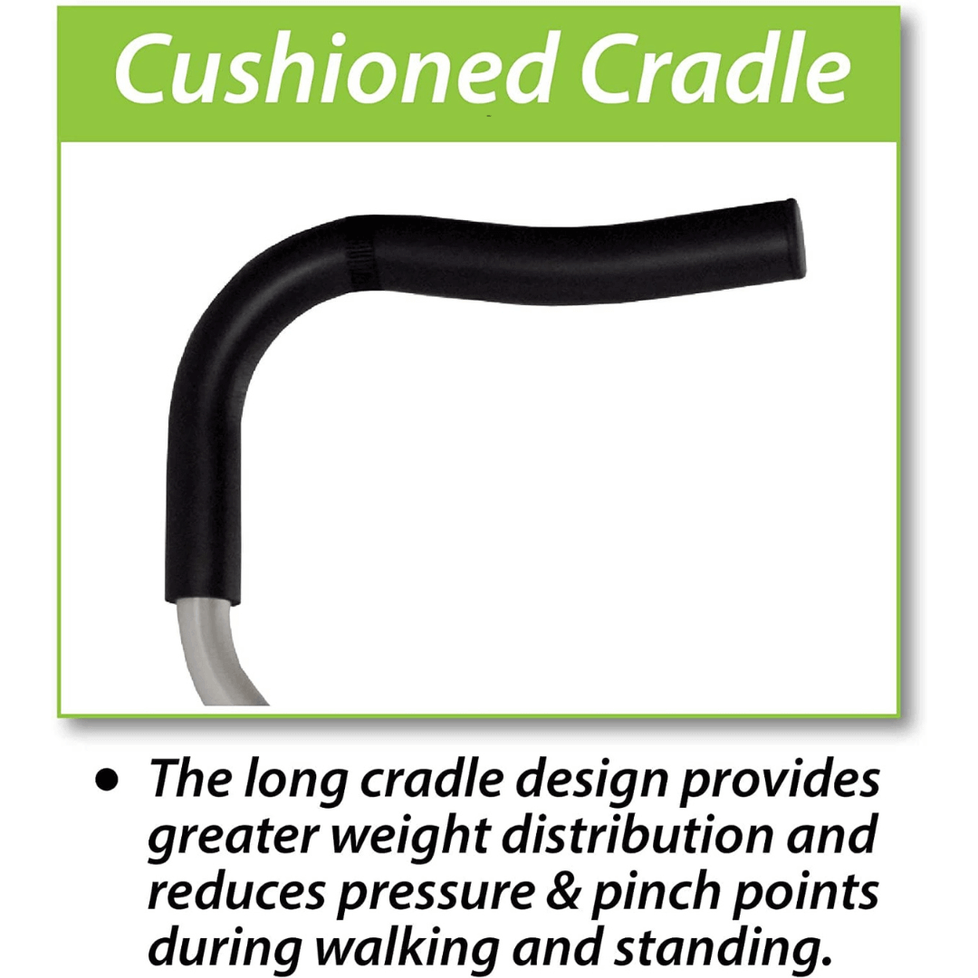 Millennial Medical Freedom Life Crutch with Ergonomic Handles & Articulating Tips - cushioned cradle