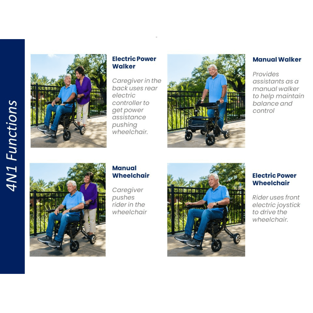 Miracle Mobility 4N1 Ultra Lite Electric Walker Wheelchair Miracle Mobility 4N1 Ultra Lite Electric Walker Wheelchair