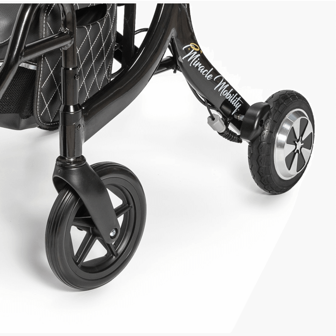 Miracle Mobility 4N1 Ultra Lite Electric Walker Wheelchair wheels