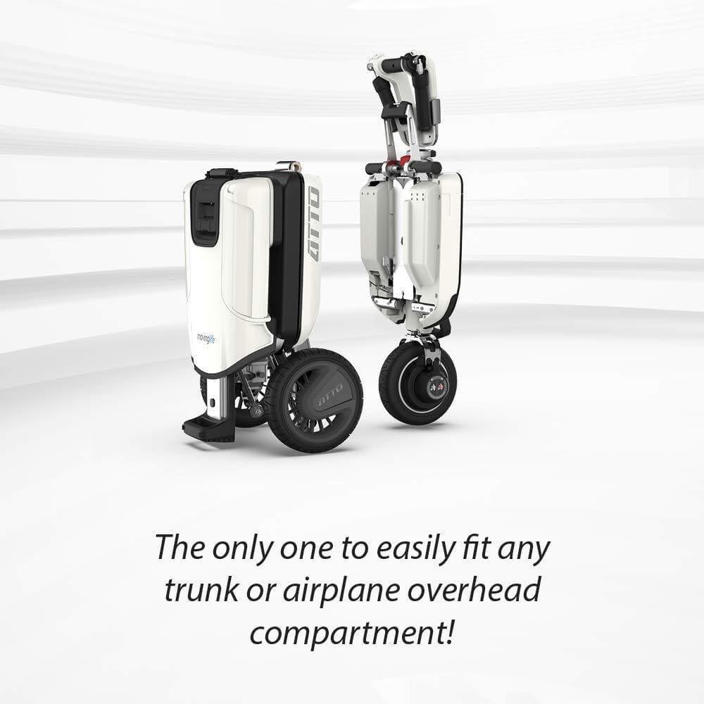 Moving Life ATTO Full-Size Folding Travel Scooter fits any trunk or airplane overhead compartment