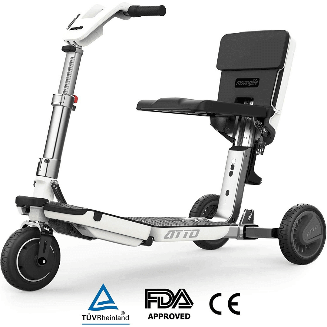 Moving Life ATTO Full-Size Folding Travel Scooter with Lithium Battery