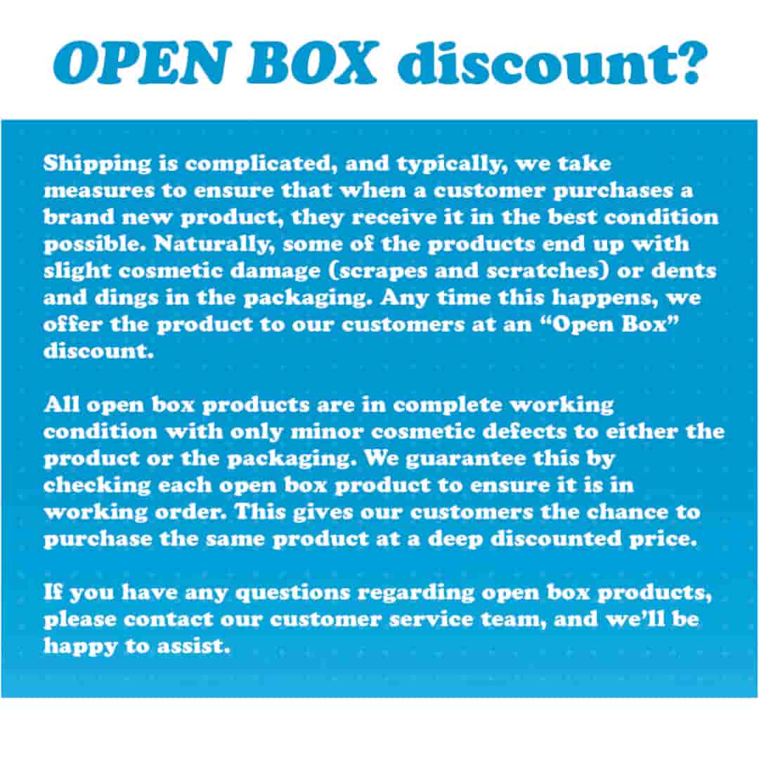 Open Box discount info