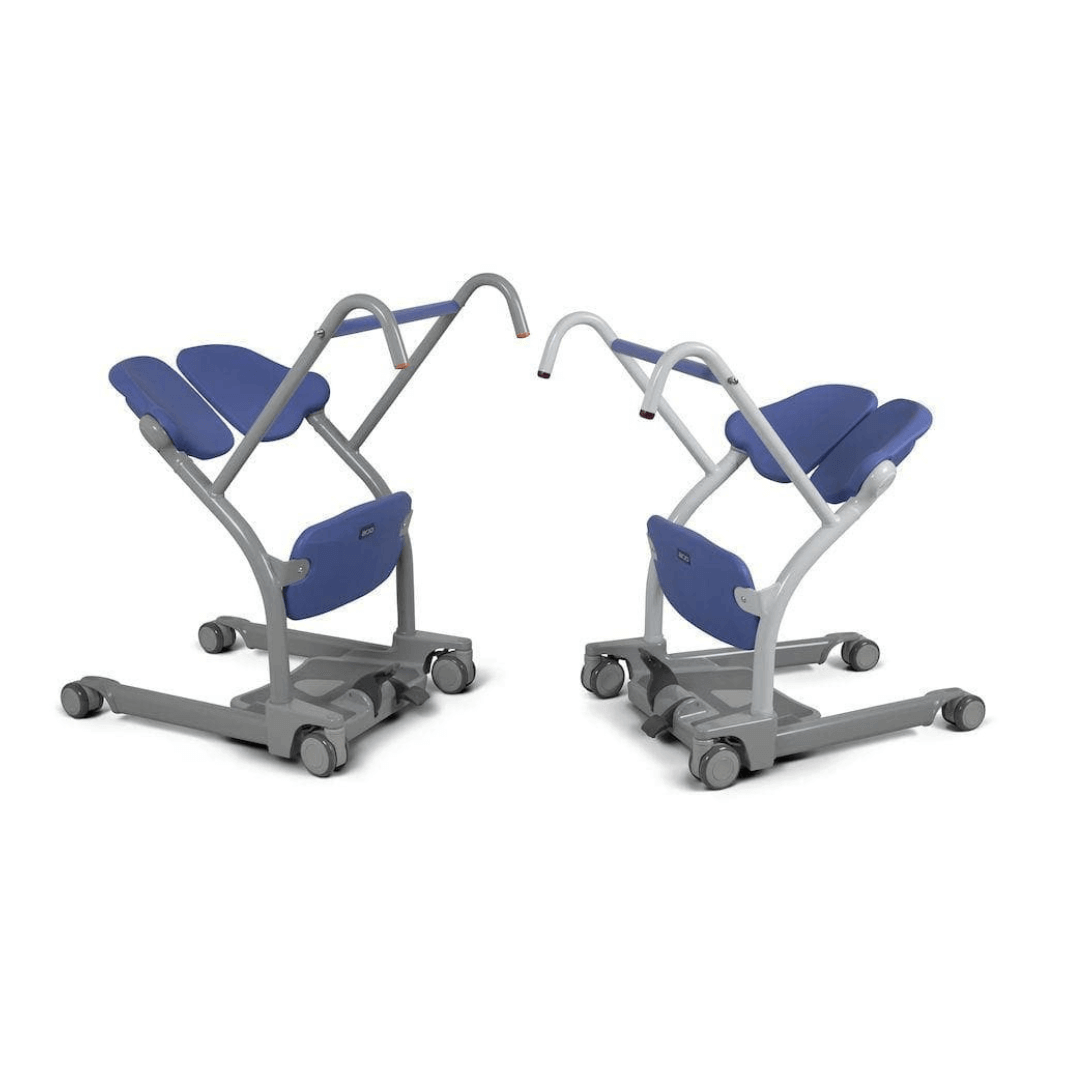 Patient Lift - Sit to Stand Lift in white and silver frames