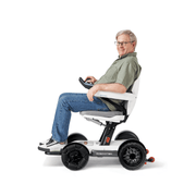Robooter X40 Automatic Folding All-Terrain Electric Wheelchair with patient