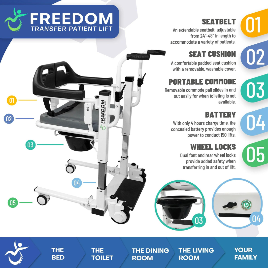 Freedom Transfer Patient Lift - Complete Home Patient Transfer Chair