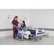 Sara Stedy Stand-Assist Manual Patient Standing Aid with patient and caregiver 3