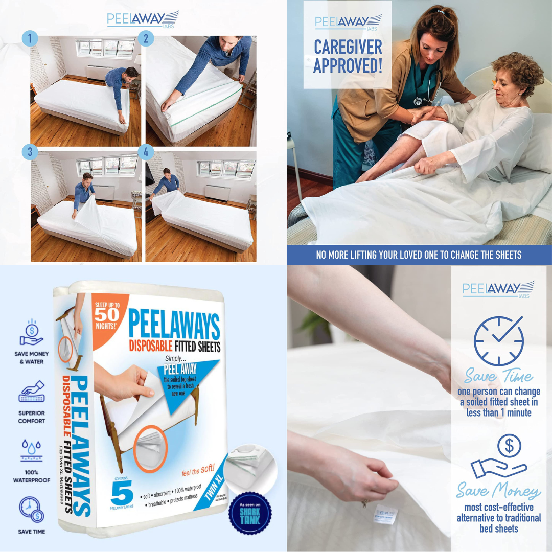 Camp-A-Peel Disposable Fitted Twin Sheets - Fits Cots & Air Mattresses