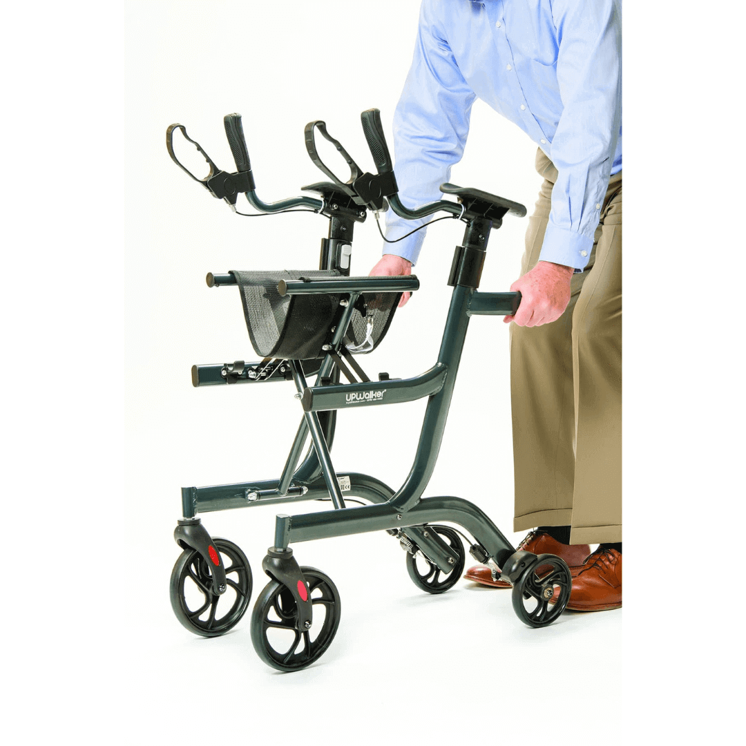 Upright Rolling Walker handles 2