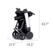 WHILL Model F Travel Power Chair folded dimensions