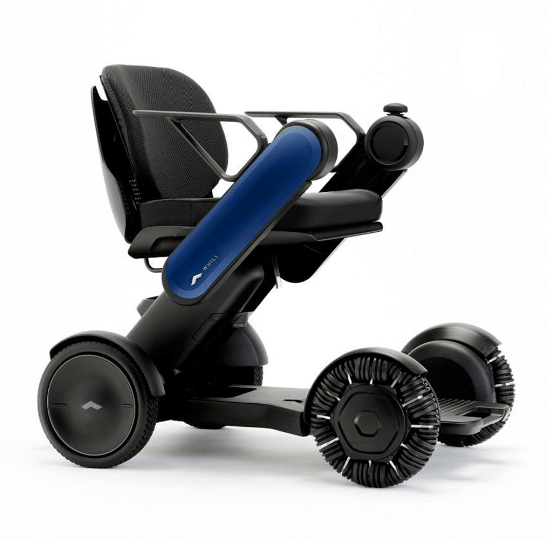 Whill C2 Premium Power Chair blue side view 2