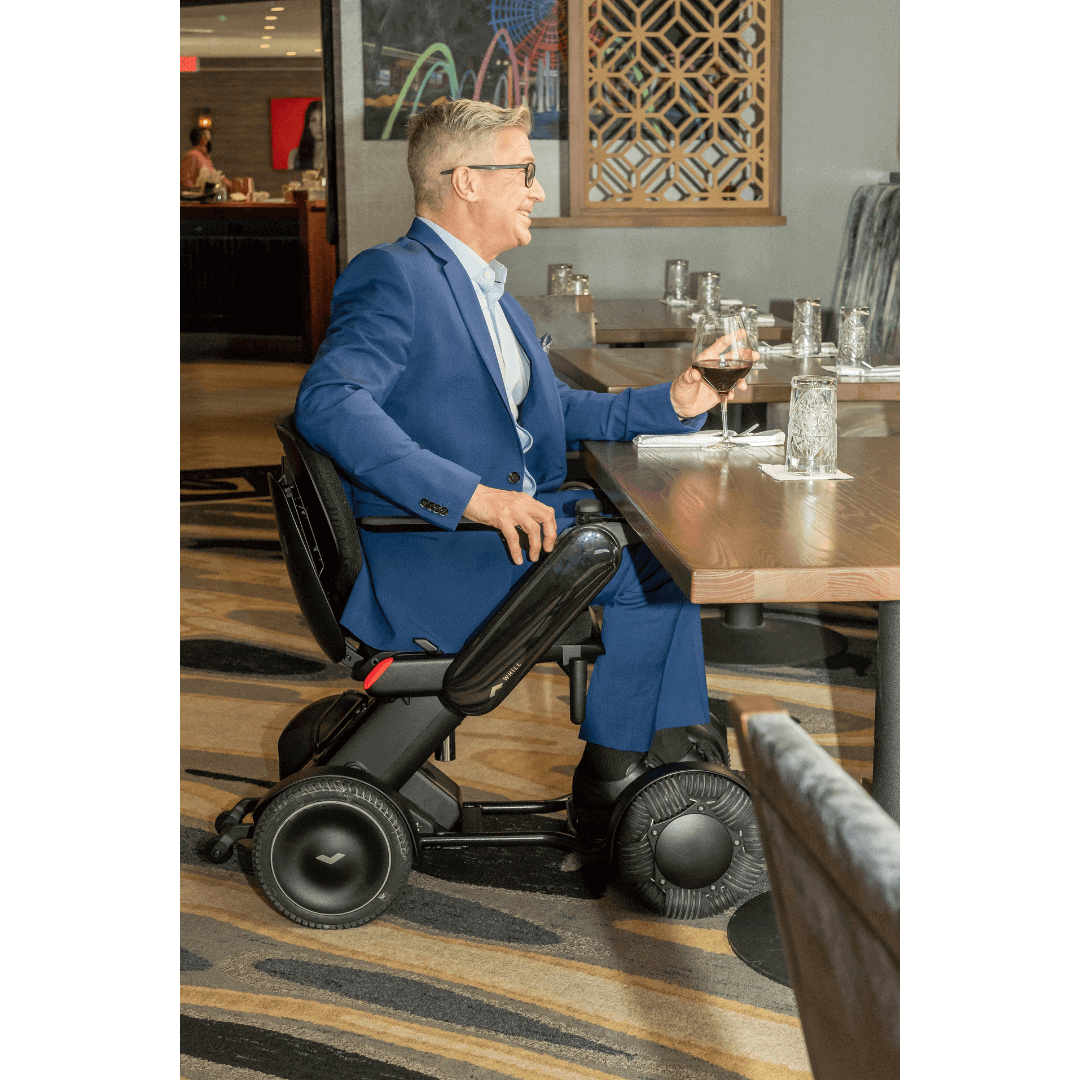 Whill C2 Premium Power Chair with patient dining