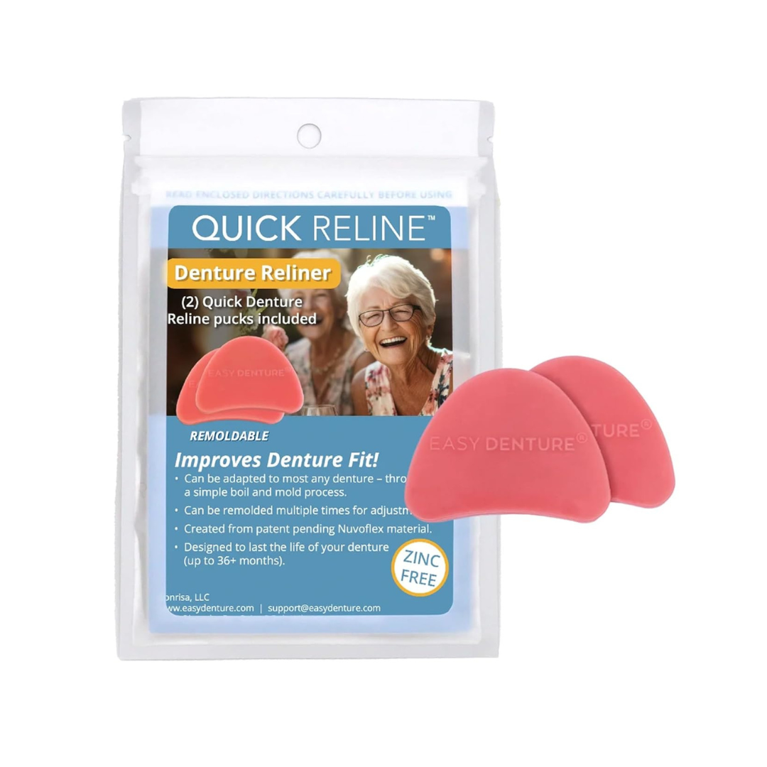 Quick Reline™ (Boil & Fit) Denture Reliner Kit - Pack of 2 - by Easy Denture